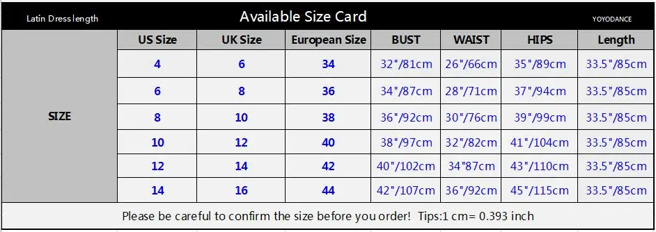Latin size