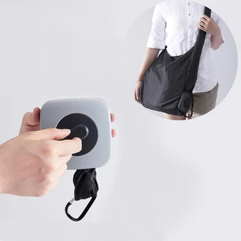 

Hot Creative gift revolving folding cotton Storage bag portable large nylon eco-friendly storage bag plastic box grocery bag