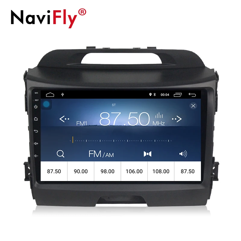 Sale Navifly 9inch Android 8.1 Car multimedia player for KIA Sportage R 2014 2011 2012 2013 2015 Car radio GPS Navigation BT FM RDS 3