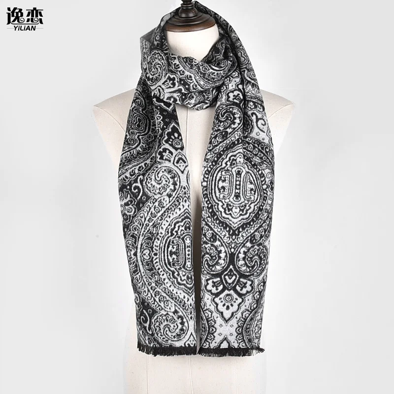 Brand New Chic Flower Men Scarf Cotton Luxury Scarves For Gentlemen