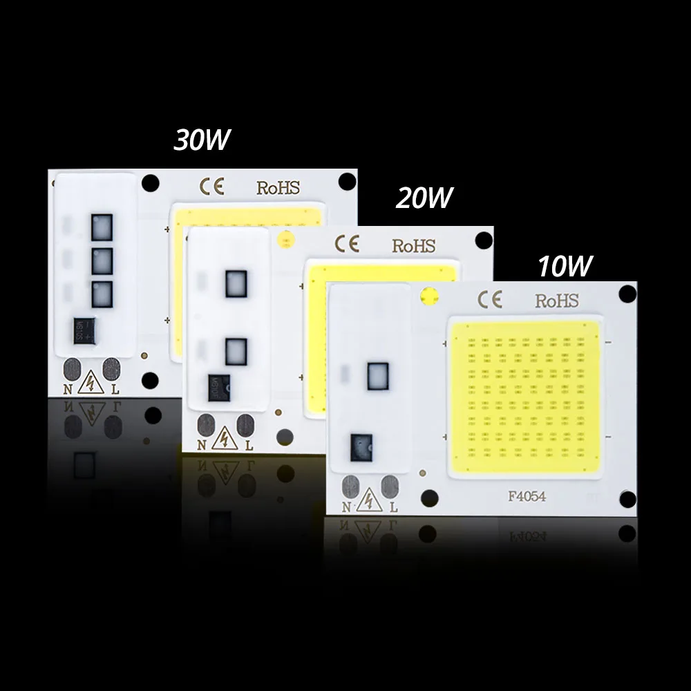 COB светодиодный светильник-чип, шар, настоящий 10 Вт, 20 Вт, 30 Вт, интегрированный 110 В, 220 В, светодиодный светильник, матричный Точечный светильник, сделай сам, проектор, уличный прожектор, светильник