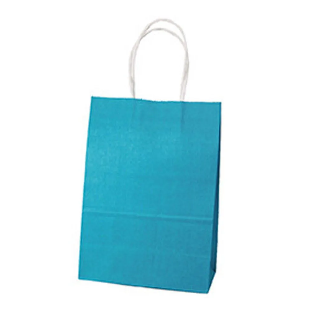 10 цветов многоцветный бумажный мешок с ручками DIY Многофункциональные многоразовые хозяйственные сумки эко сумка-мешок вечерние крафт-бумага для подарков