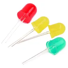 20 шт. 10 мм светодиодный светильник ультра яркий светодиодный светильник диод красный зеленый желтый