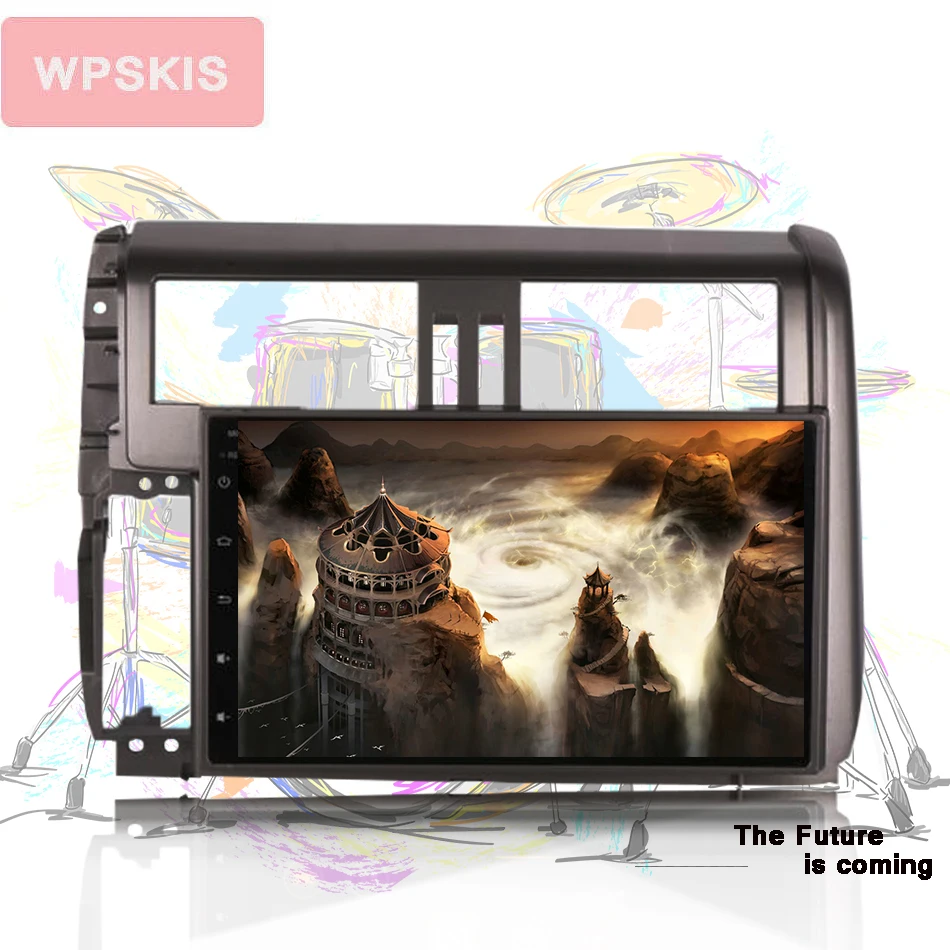 Sale Android 9.1 Octa Core 9" ips gps monitor music video a/v stereo pc headunit for Toyota PRADO 150 2010 2013 3/4G wifi CarPlay swc 3