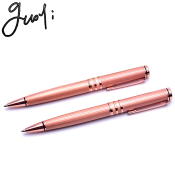 

Guoyi QA8 Ballpoint pen G2 424 Rose gold Metal high-end business office gifts and corporate logo customization signature pen