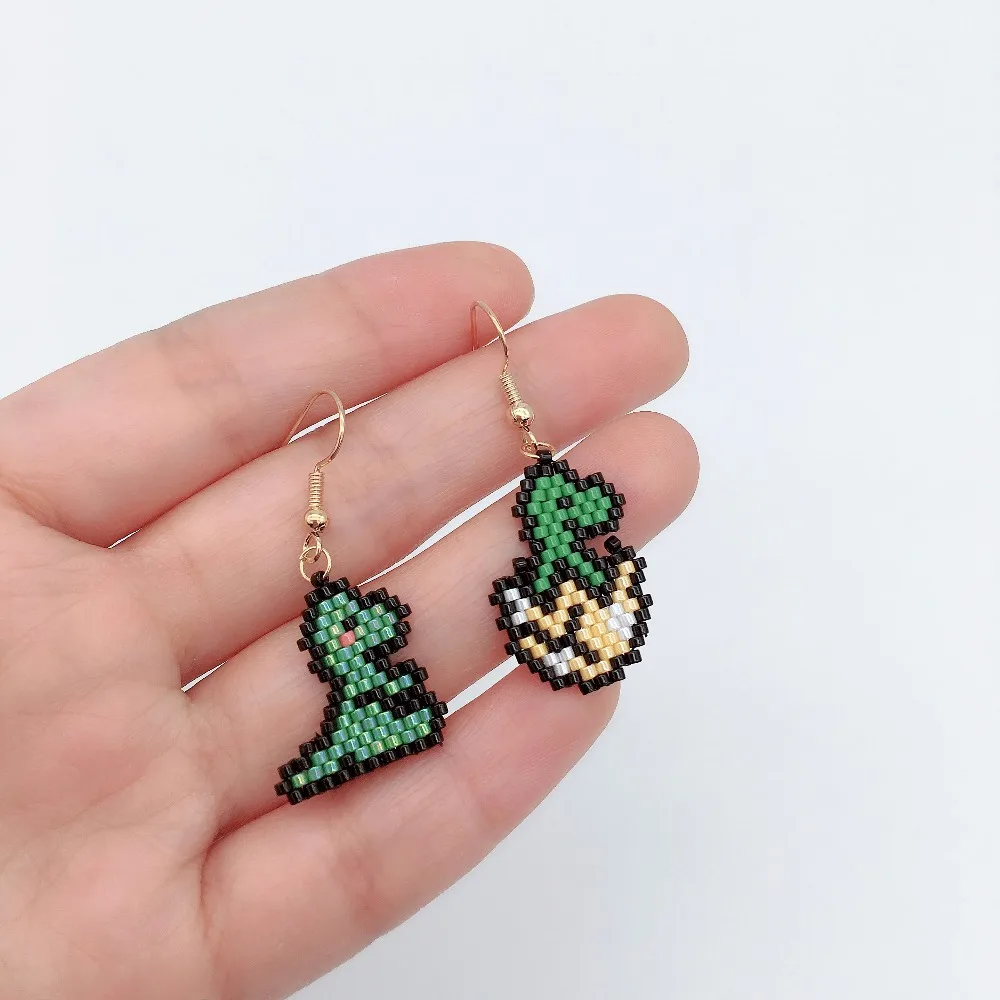 

Trendy Drop Earrings Women Boho Handmade Beads Hanging Earrings Girls animal Statement Jewelry Love Gift Wholesale MIYUKI design
