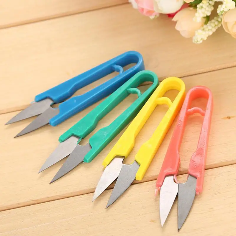 

NEW U-Shape Stainless Steel Fish Use Scissors Accessories Manual Folding Line Cutter Household Cross Stitch Scissor Tackle
