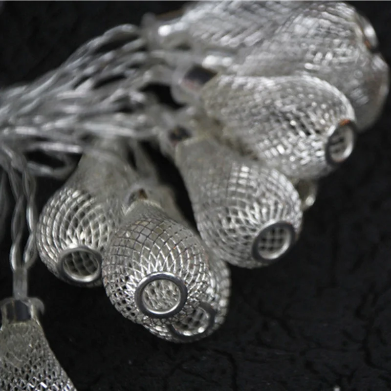 

LED String Lights Iron Hollow Ball Battery Operated Home Decor Lamp for Garden Yard Party Festical JA55