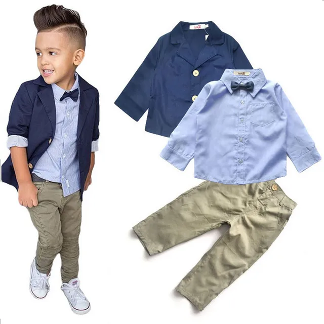 2017 Children Clothing Baby Boys Spring Autumn Formal Clothing Set Kids