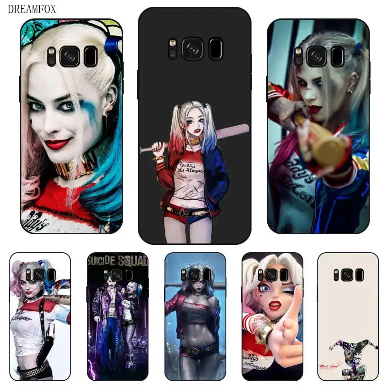 P081 Харли Квинн крутой черный силиконовый чехол для samsung Galaxy S5 S6 S7 S8 S9 S10 5G S10E S11 S11E Lite