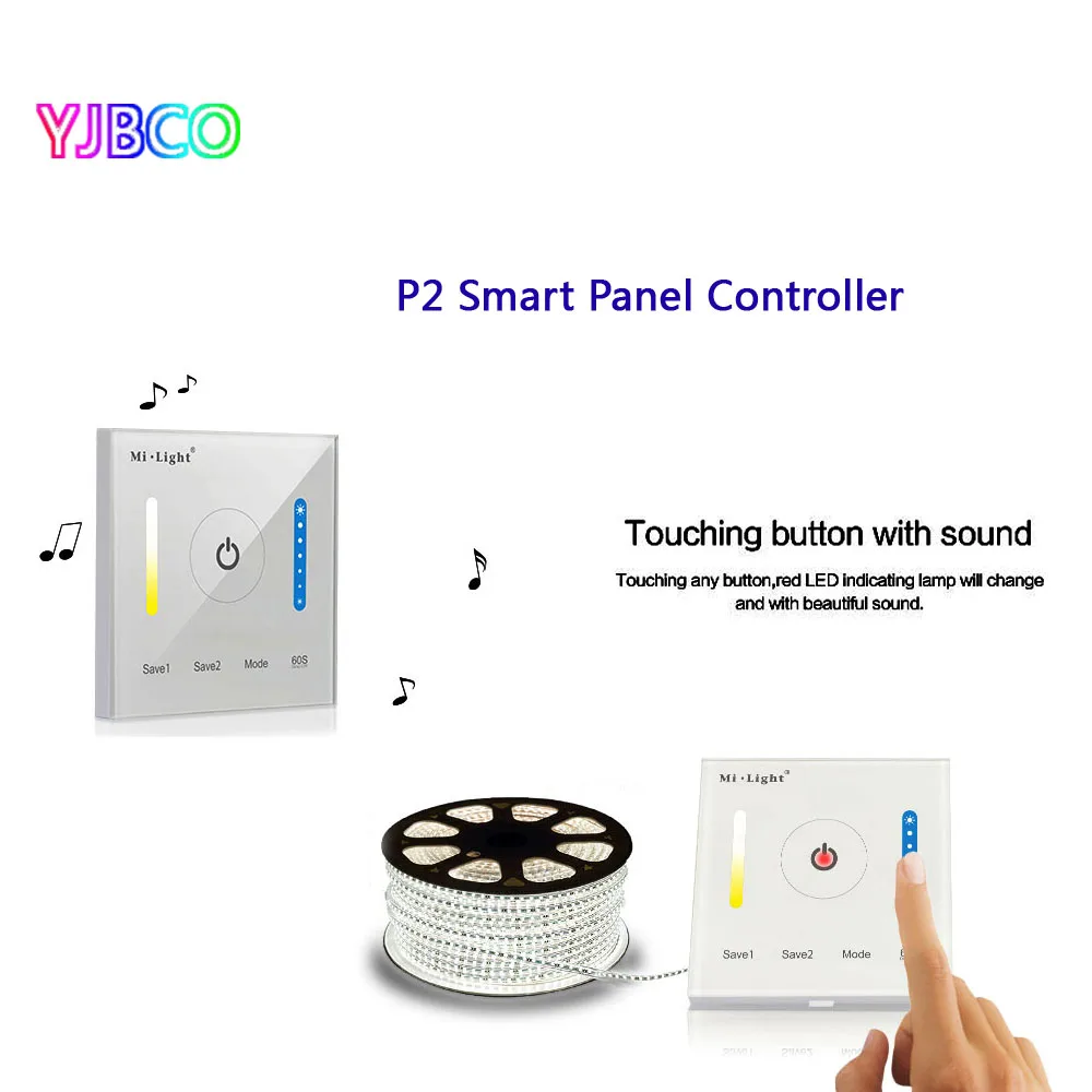 

New Milight P2 Panel Led Controller Touch Switch Panel Brightness and color temperature Led Dimmer for Led Strip, Panel Lights