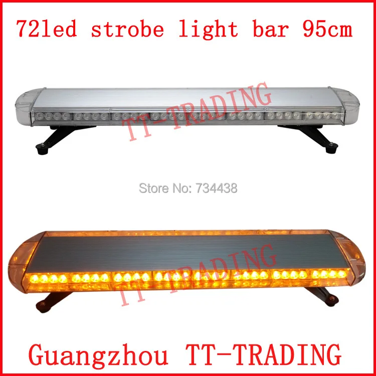 

95cm Police strobe lights 72LED strobe lights Emergency Warning lights 38'' led flash lamps RED BLUE WHITE AMBER DC12V