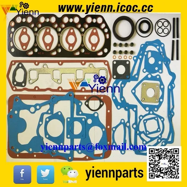 Сверхisshii K4M сверхвысокая прокладка комплект 34494-00055 с прокладкой головки MM438680 для тракторов Mitsubishi K4M Запчасти для дизельного двигателя