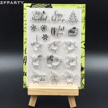 ZFPARTY Рождество Стэнта Клаус прозрачный силиконовый штамп для DIY Скрапбукинг/изготовление открыток/Детские забавные украшения