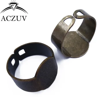

Antique Bronze 200pcs With 11x15mm Flat Gule Pad Jewelry DIY Bezel Ring Base Ring Blanks and Tray Findings FRS006