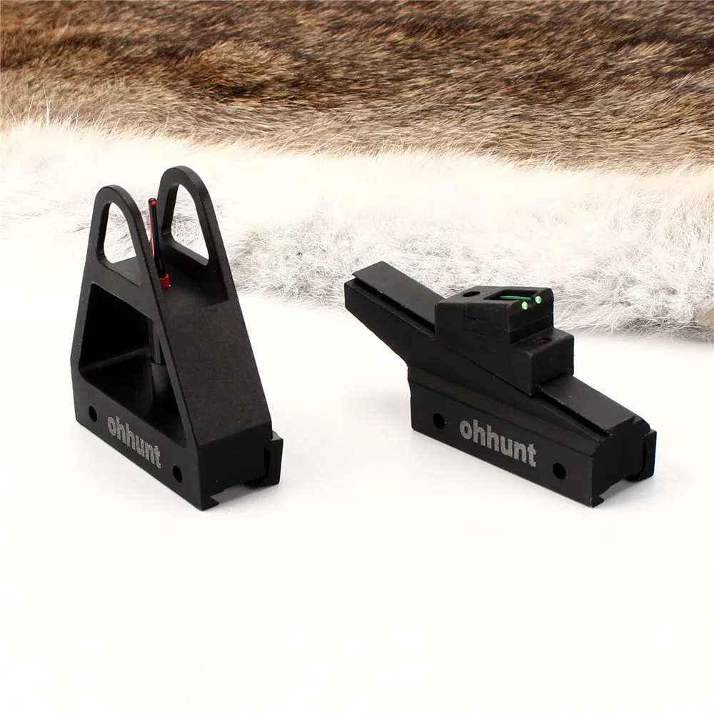 Rifle CZ 452 453 455 511 511 512 513 Adjustable Front Rear Sights for Dovetail 3/8 Inch 11mm Rail Mount Iron Sight Set