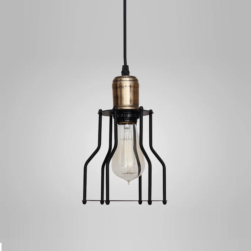 

Vintage Iron Pendant Light Lamp Loft Creative Personality Industrial Lamp Edison Bulb American Style For Living Room