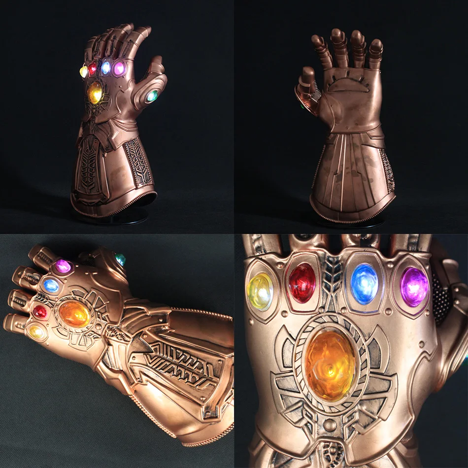 Thanos Gauntlet with Led Light Movie Avengers Infinity War PVC Glove Cosplay Prop Costume Halloween Accessory (2)