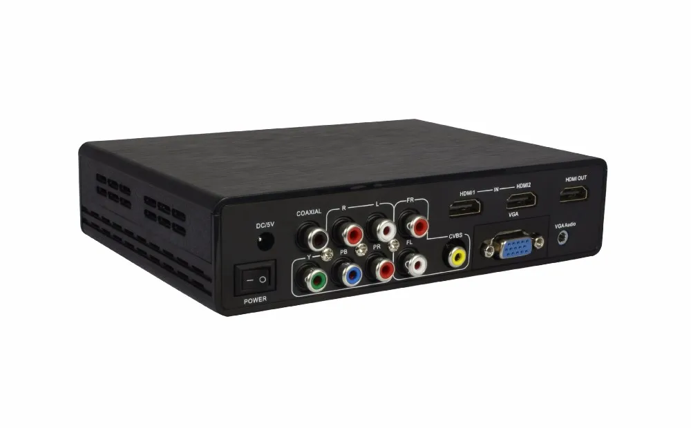 Бесплатная доставка Многофункциональный 4K HD конвертер все сигналы vga cvbs usb ypbpr hdmi