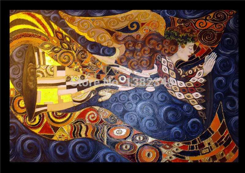 Gustav-Klimt-Meu-Primeiro-Estudo-Da-Printed-Oil-Painting-On-Canvas-Wall-Art-Prints-Picture-for