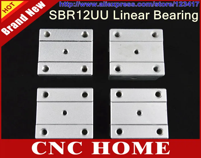 

Free shipping 4pcs/lot SBR12UU Linear Ball Bearing Block CNC Router SBR12