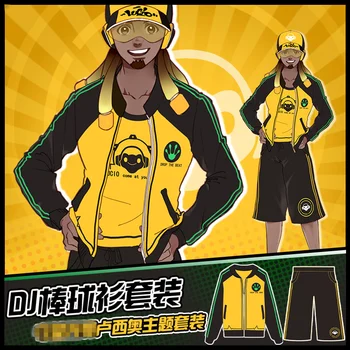 

2017 New Style Game OW Cosplay Lucio Theme Baseball Coat Shorts T-shirt Hat Spring Unisex Leisure Fashion Costume Free Shipping