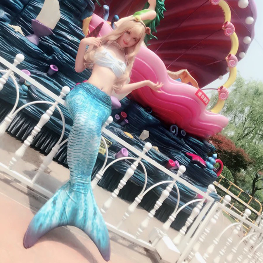 

Mermaid Tails for Swimming with Monofin for Children Adult Women Mermaid Tail with Monofin Summer Beach Vacation Photos Props