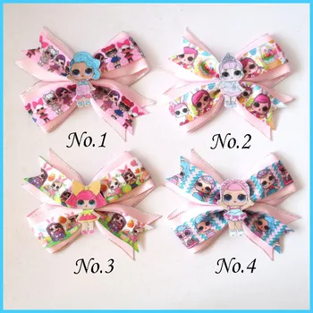 

20 BLESSING Girl 4.5" Two Tone Wing Hair Bow Clip C- Joyful Doll Rainbow Baby