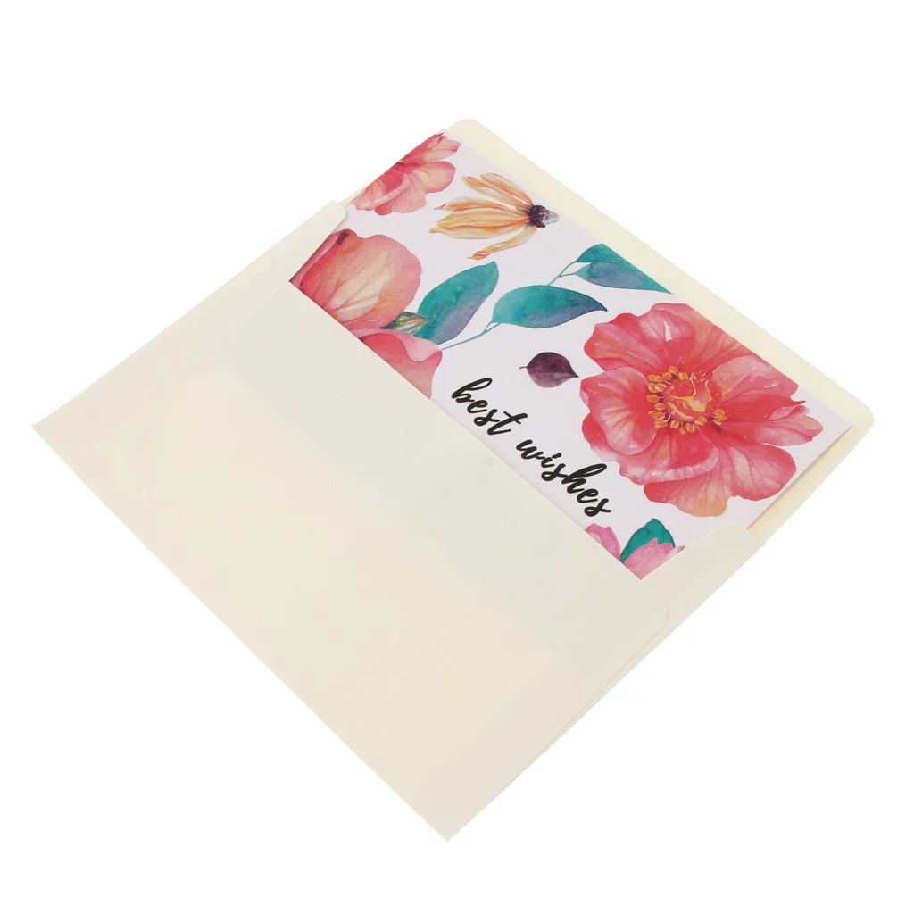  Set of 24 Best Wishes Cards with Envelopes Wedding Birthday Christmas Reception Party Greeting Card - 32968656144