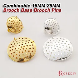 (29419)5 Sets 18MM 25MM Copper Combinable Round Brooch Base Brooch Pins Jewelry Accessories Findings Wholesale (29419)5 Sets 18MM 25MM Copper Combinable Round Brooch Base Brooch Pins Jewelry Accessories Findings Wholesale