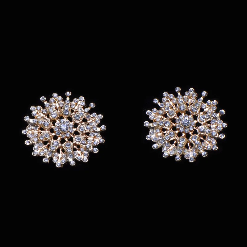 (S0301) 10pcs/lot 30mm diameter rhinestone embellishment silver or light gold plating flat back | Украшения и аксессуары