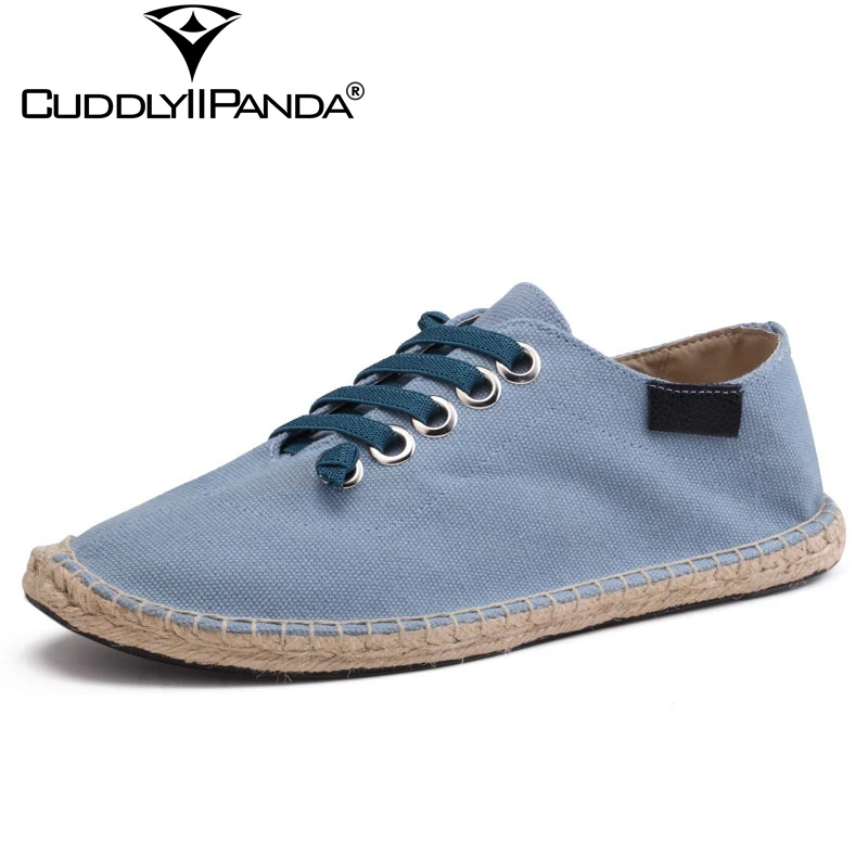

CuddlyIIPanda Spring Summer Light Flax Casual Soles Men Breathable Canvas Shoes Leisure Sneakers Crooked Toe Zapatos Hombre