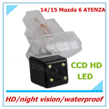 

Free shiping CCD night vision auto camera Rearview Camera for Mazda 6 ATENZA Reverse camera Backup Waterproof Parking camera