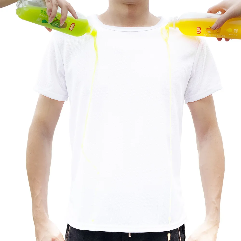 NEW Anti-Dirty Waterproof Men T Shirt Creative Hydrophobic Stainproof Breathable