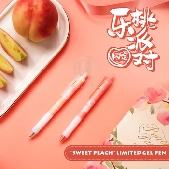 

Andstal Cute Fashion "Sweet Peach Party" Black Ink Gel Pen 0.5mm M&G Kawaii Pens korean stationery school supplies pens gelpen