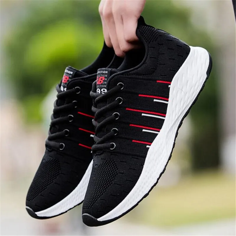 

Spring Autumn Men Sneakers Casual Running Tide Shoes Korean Trends Flying Weaving Mesh Shoes Non-slip Joker Movement Men's Shoes