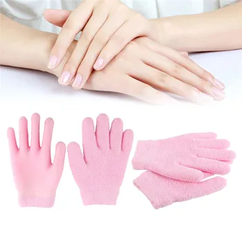 

1 Pair 3 Colors SPA Cotton Reusable Moisturising Gel Whiten Skin Gloves Mask Dry Hard Skin Hand Care Exfoliating Gel SPA Gloves