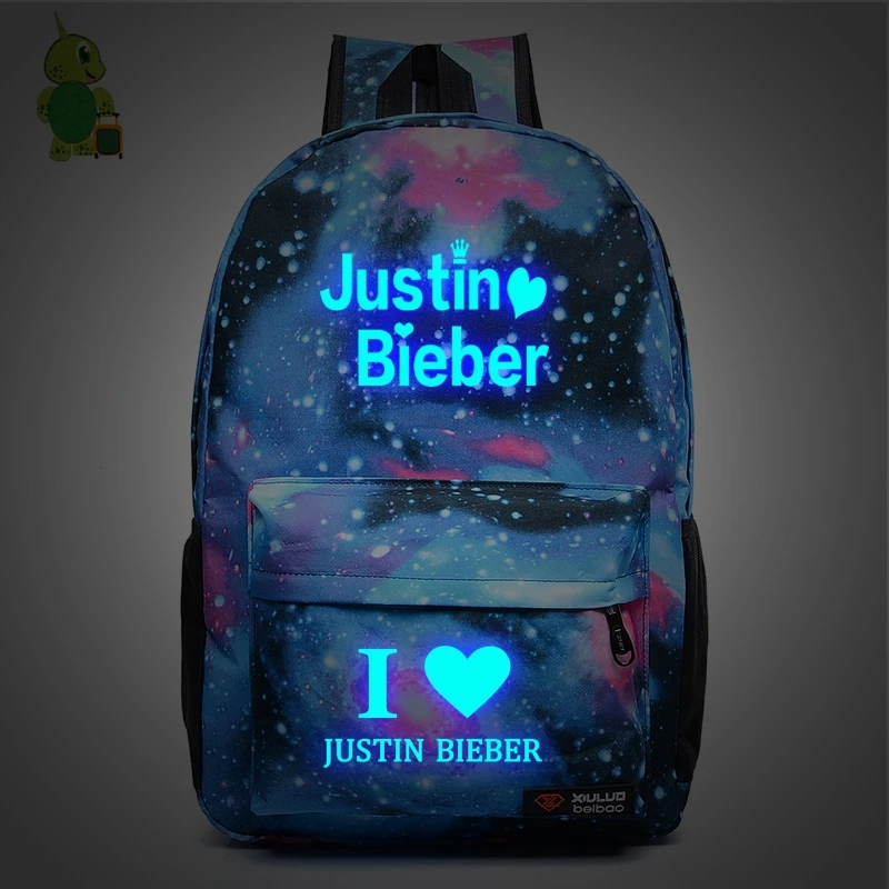 Buy Justin Bieber Luminous Backpack I Love Justin