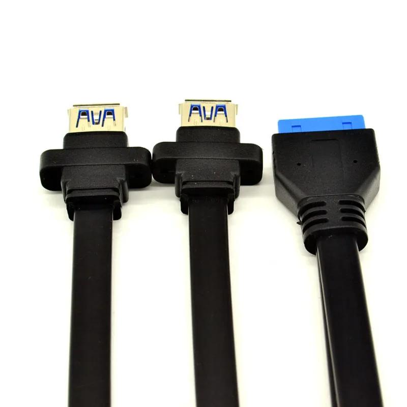 USB 3 0 кабель разъем usb хаб типа Папа мама 19 штырьков 2 кабеля удлинитель с винтовой