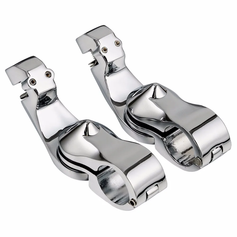 

Short Angled Adjustable Highway Peg Mount Kit Footpegs Foot Rest For Harley Davidson
