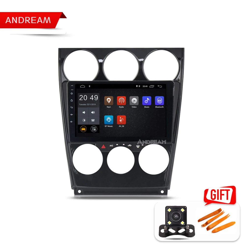

Andream 9 inch Android 8.1 Quad Core car DVD player for Mazda 6 2002-2008 2G+16G ROM GPS Navigation Head Unit Stereo Radio
