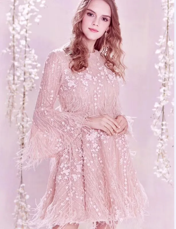 

GOOD 3D Flowers In Pink French Lace Fabric 2018 High Quality Lace Net African Lace Fabric With feather Lace Fabrics For Wedding