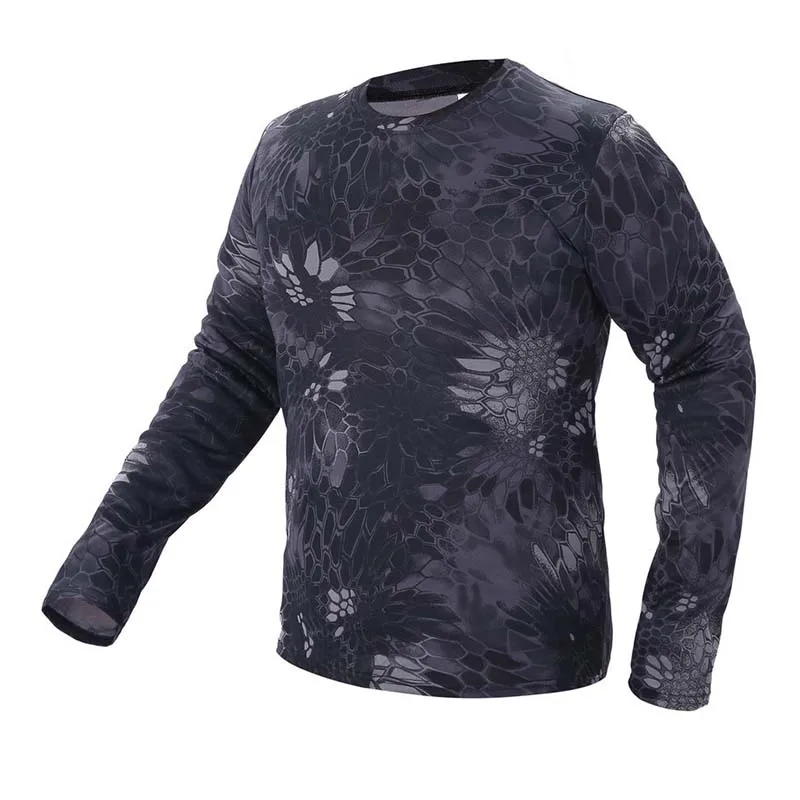 Online 2019 neue Taktische Militärische Camouflage T Hemd Männlichen Atmungsaktiv Schnell Trocken UNS Armee Kampf Volle Hülse Outwear T shirt für Männer