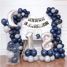 20 шт./лот, серые чернила, синие латексные шары, гелий, воздушные шары для вечерние, свадьбы, дня рождения, детские игрушки, Globos, хорошее качество