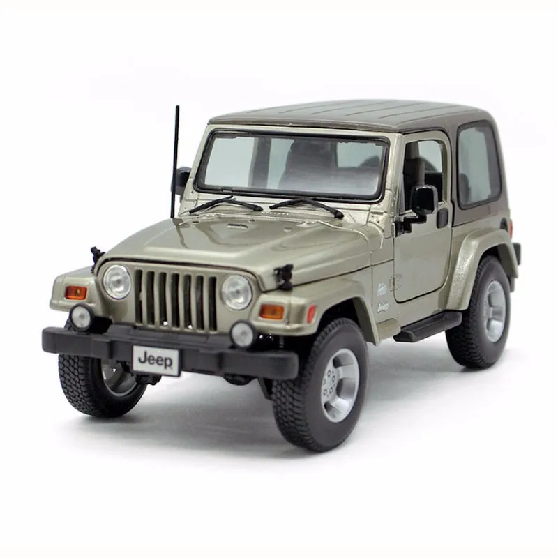 1/18 масштабная модель автомобиля игрушки Jeep Wrangler хаки литая под давлением родстер автомобиль стиль лучшие рождественские подарки Coll