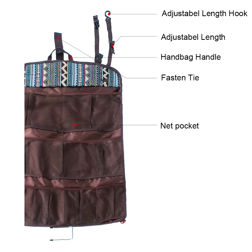 На открытом воздухе сетка для хранения подвесная карманы тент для путешествий, кемпинга инструменты складная Бытовая сумка для хранения стене висит мешок