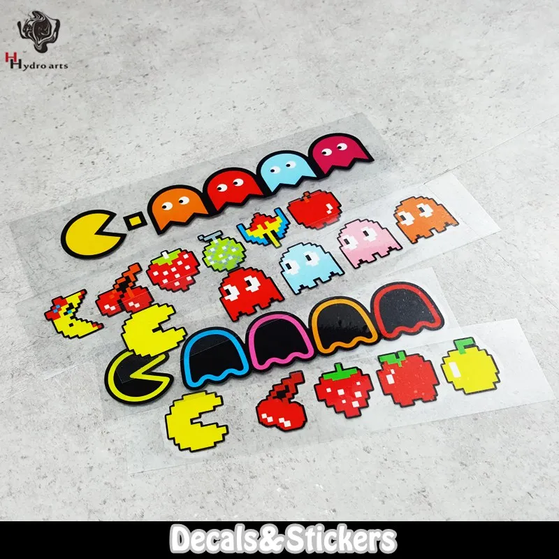 

NO.L091 Pac-Man Game Colorful interesting 3M Reflective Stickers MOTO GP Car Glass Sticker Waterproof Decals Racing Motorcyc