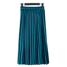 KENVY Брендовые женские высококачественные модные роскошные новые длинные бархатные плиссированные юбки