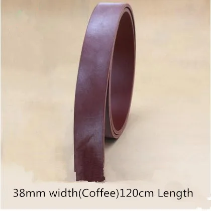 Кожаный ремень Bridle без пряжки ремня/самодельный ремень материал/38 мм/34 мм/29 мм ширина для мужчин и женщин - Цвет: Шоколад