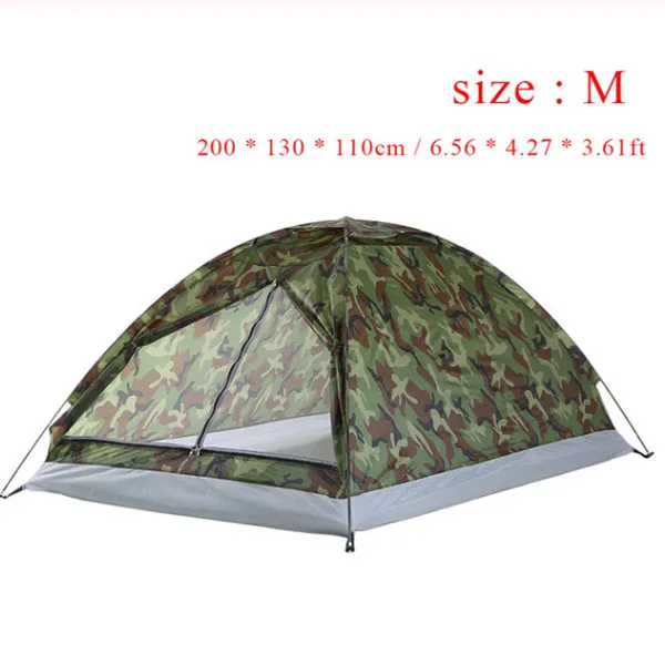 Открытый 200*130*110 см pu1000мм полиэстер 2 человек один слой 1,2 кг портативный камуфляж Кемпинг Туризм палатка 1~ 2 человек - Цвет: M size